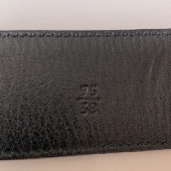 Prada Camouflage Plaque Buckle Black Leather Belt - Picture 4 of 4